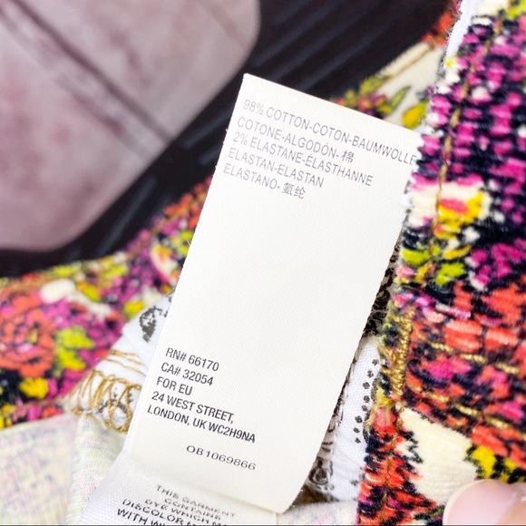 NEW Free People Sun Chaser Floral Skinny Pants - Picture 13 of 16